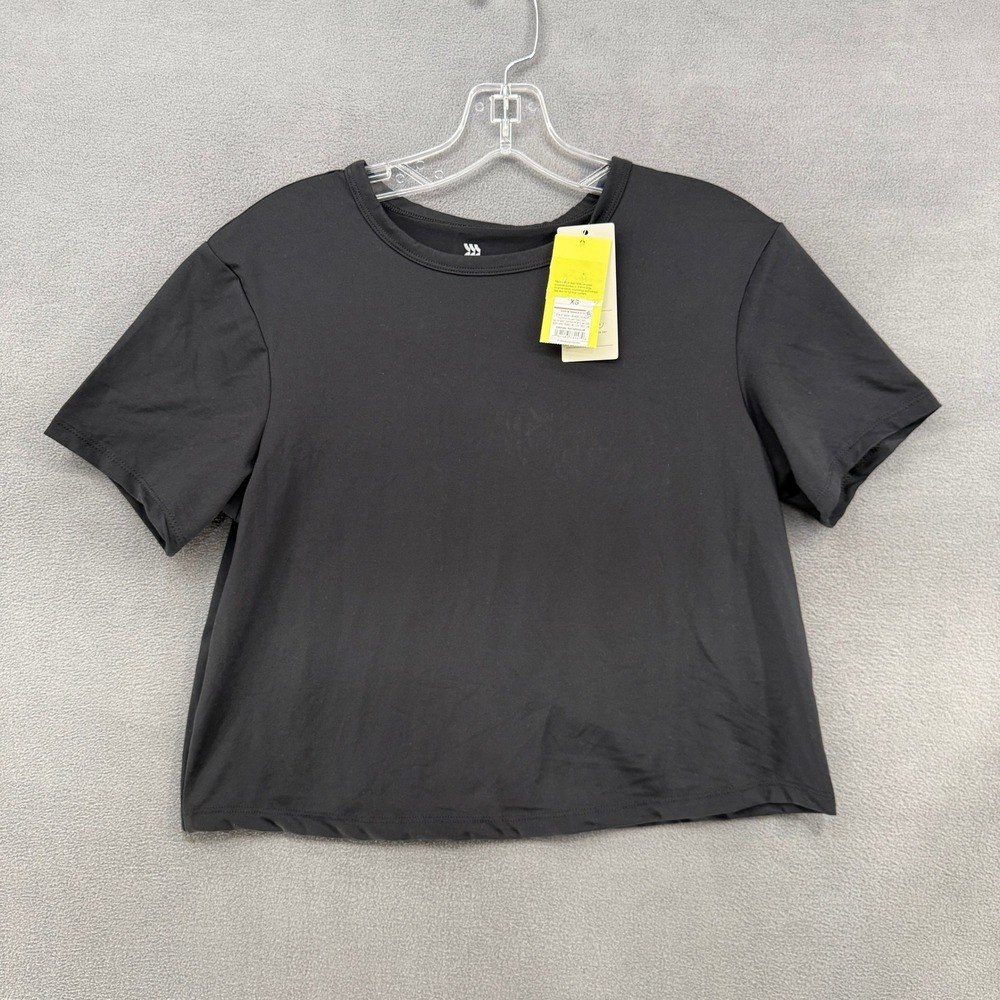 All in Motion Womens Essential Crewneck SS Tee Black XS Activewear New - Picture 1 of 10